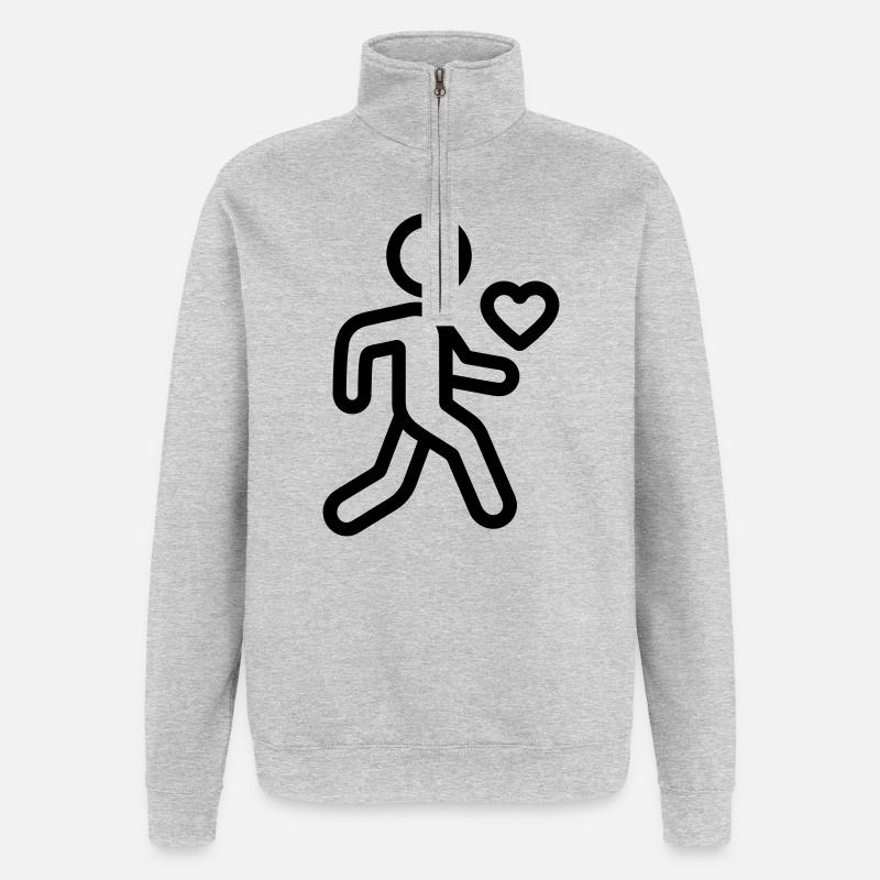 Mode de Vie Sain - Sweat à zip 1/4 - gris chiné