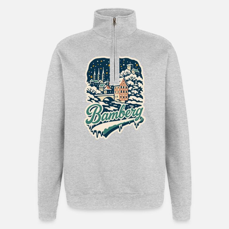 Bamberg Winter Magic - Quarter-Zip Sweatshirt - heather grey