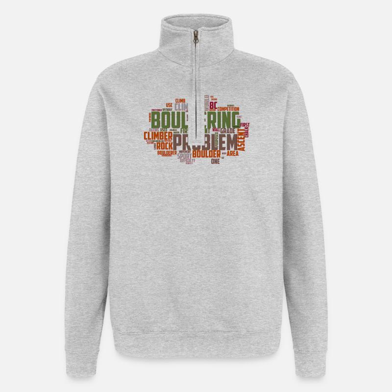 Boulder Word Cloud - Quarter-Zip Sweatshirt - heather grey