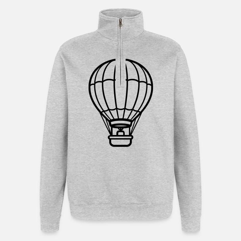 Luftballon - Quarter-Zip-Sweatshirt - Grau meliert