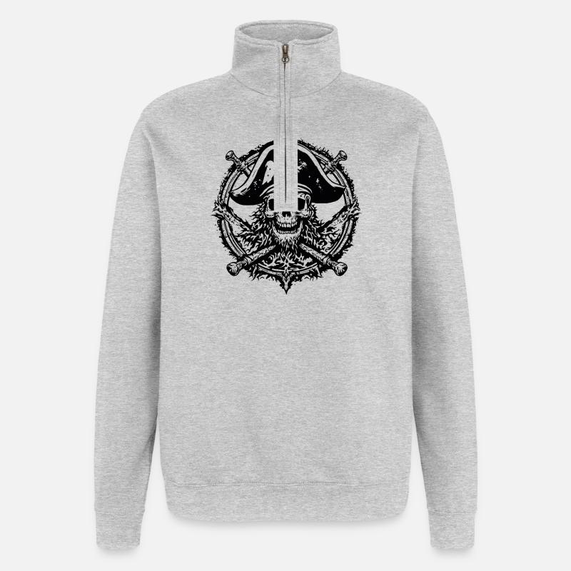 sketch_effect_fusaint - Quarter-Zip Sweatshirt - heather grey