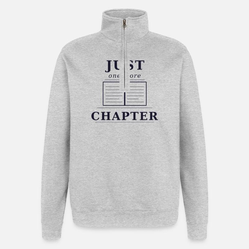 Just one more Chapter - Quarter-Zip Sweatshirt - heather grey