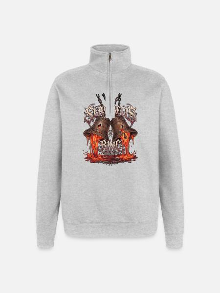 Heavy Metal Christmas - Quarter-Zip Sweatshirt - heather grey
