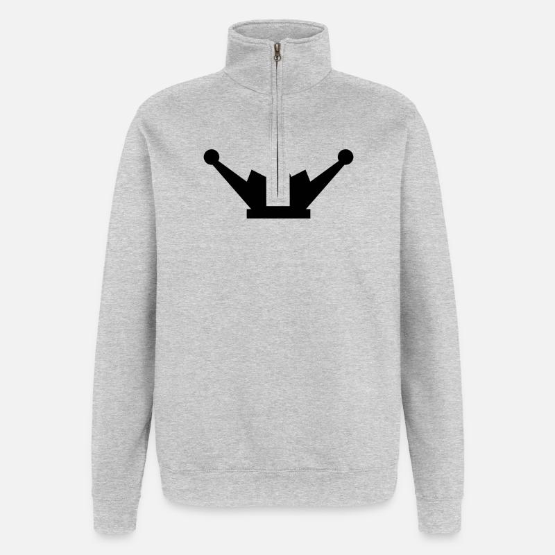 Krone - Quarter-Zip-Sweatshirt - Grau meliert
