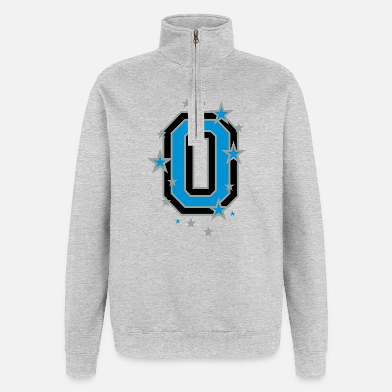 Nummer Eins 1 - Quarter-Zip-Sweatshirt - Grau meliert