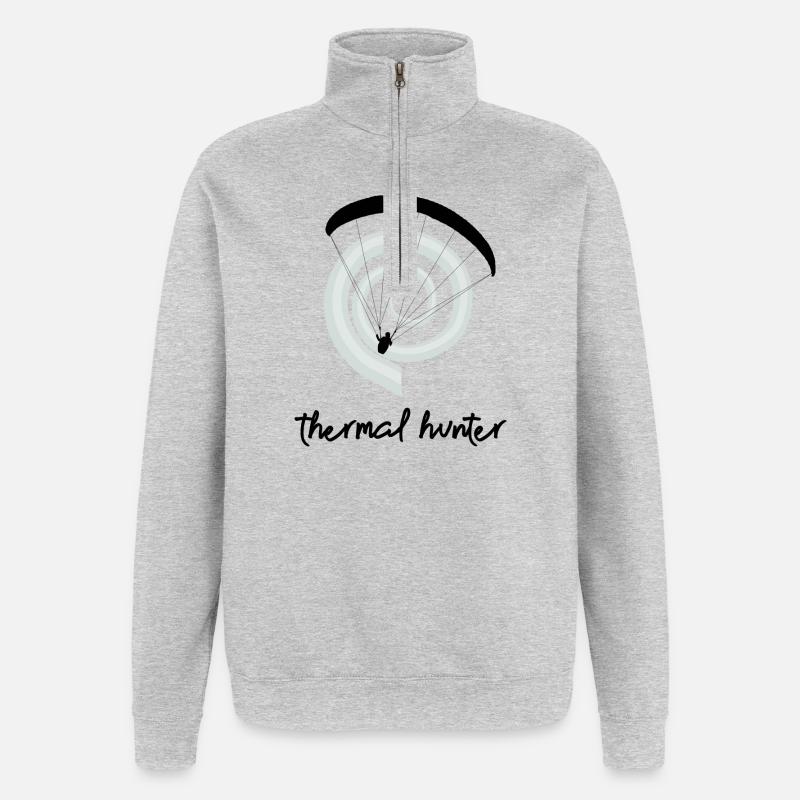 Thermal Hunter - Chemise de parapente - Sweat à zip 1/4 - gris chiné