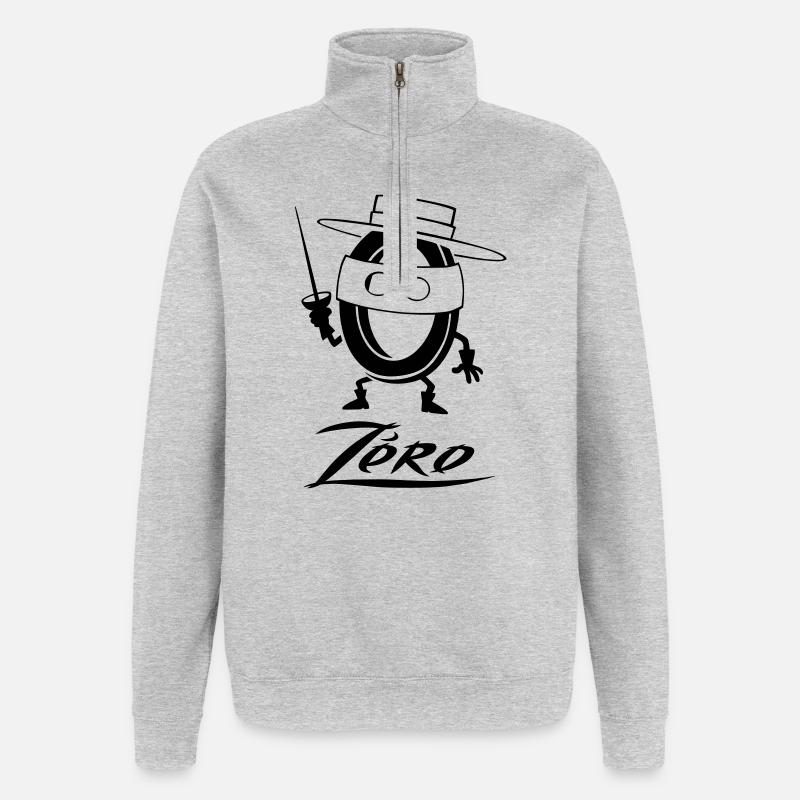 Super zéro flex - Sweat à zip 1/4 - gris chiné