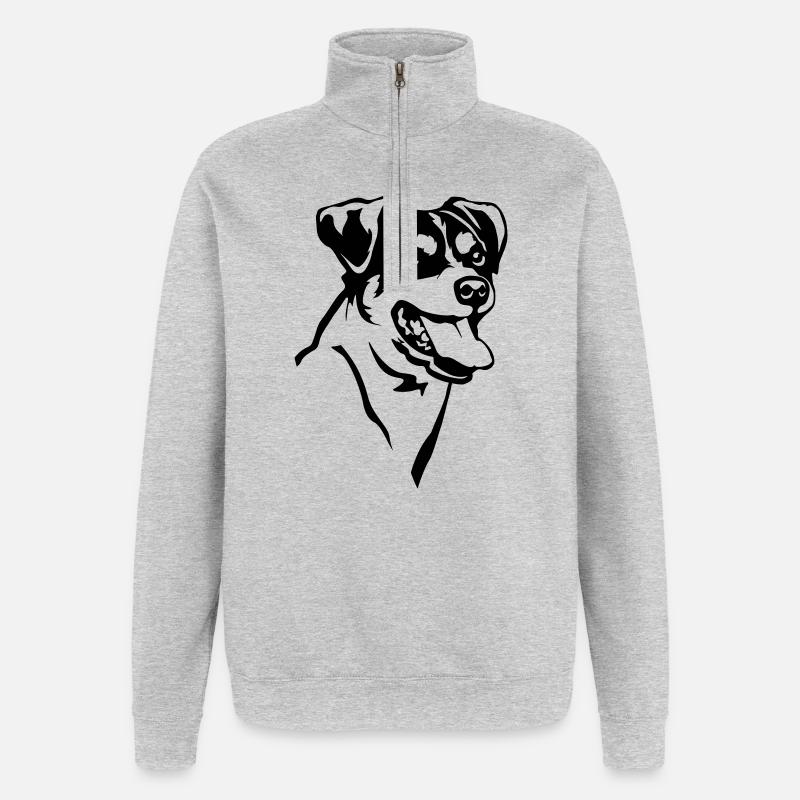 Bodeguero Andaluz Head - Quarter-Zip Sweatshirt - heather grey