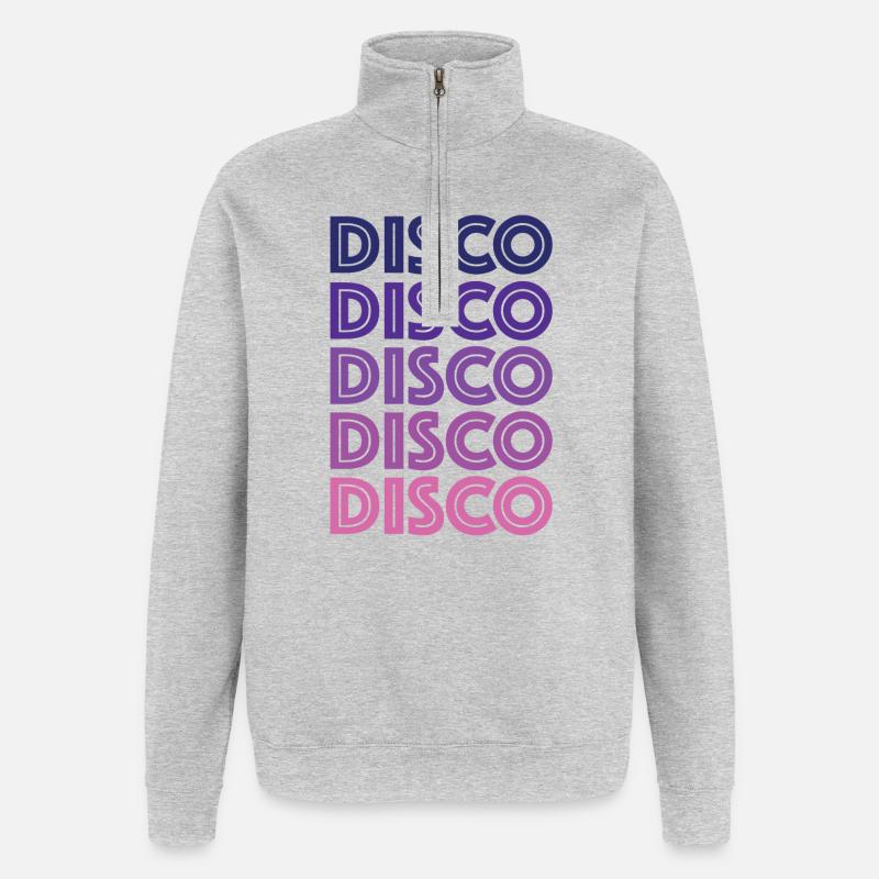 Disco Disco Disco - Quarter-Zip Sweatshirt - heather grey