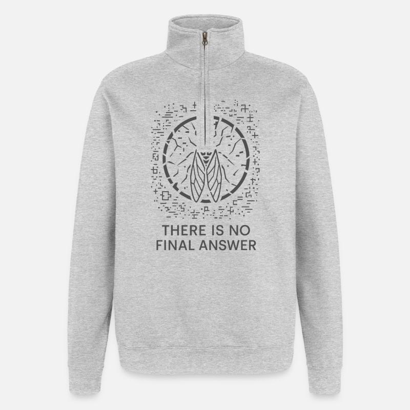 Cicada Infinite Cipher - Quarter-Zip Sweatshirt - heather grey