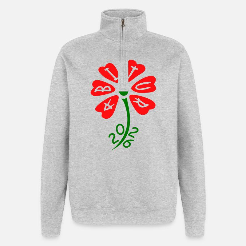 Abitur 2026 - Sweat à zip 1/4 - gris chiné