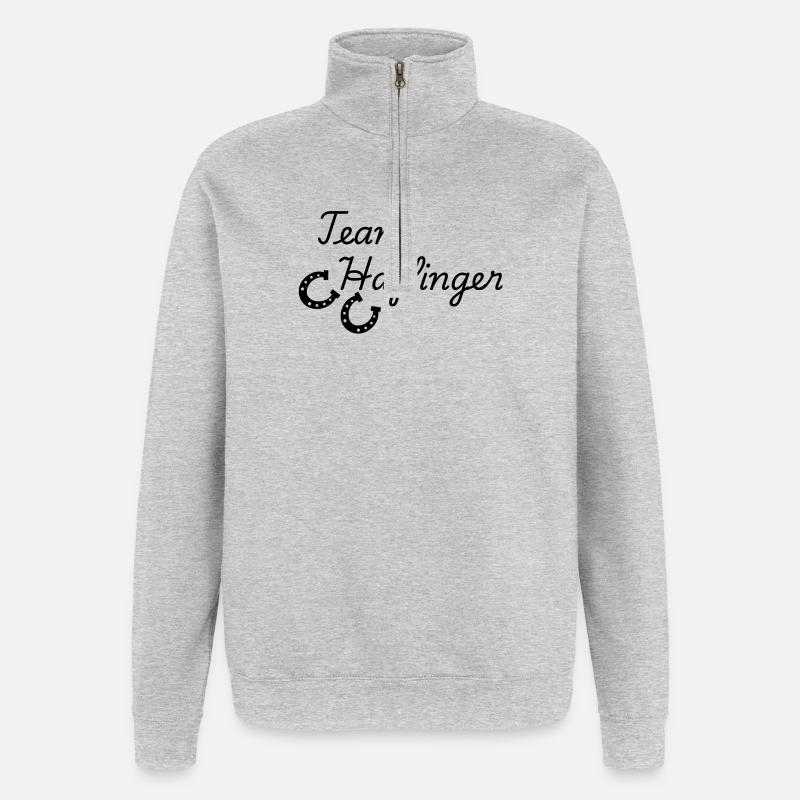 Équipe Haflinger - Sweat à zip 1/4 - gris chiné