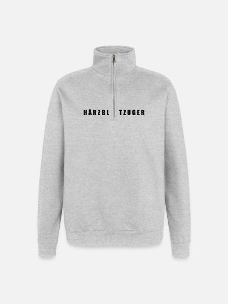 Härzbluetzuger Kanton Zug - Quarter-Zip-Sweatshirt - Grau meliert