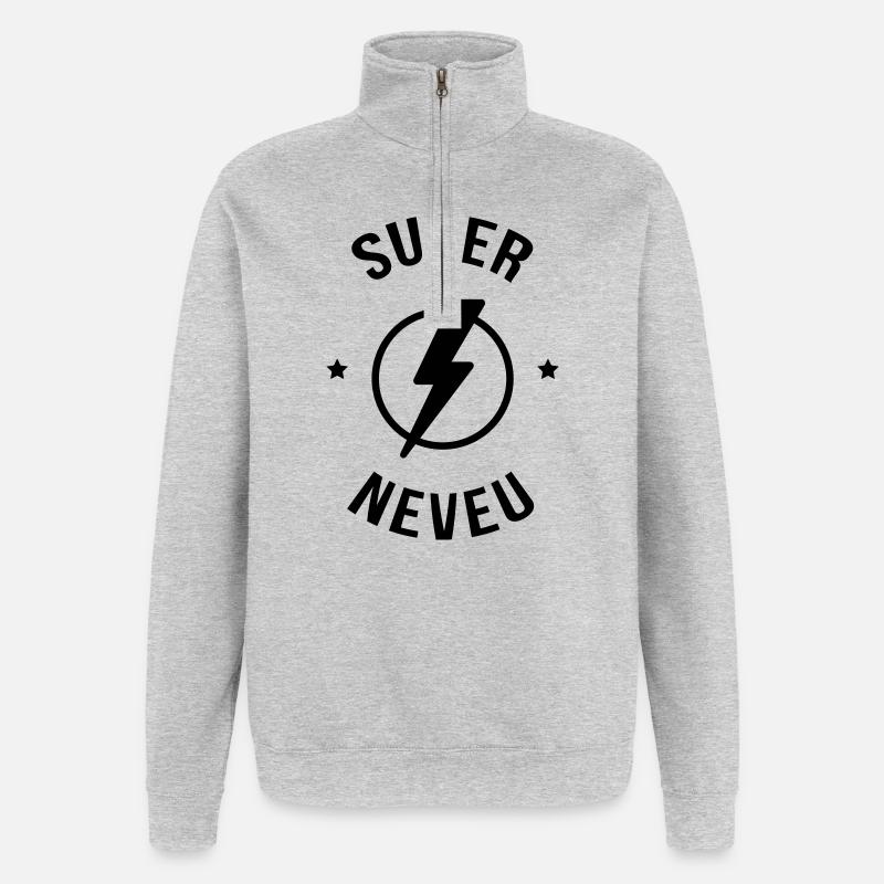 Nichte / Neffe / Onkel / Tante - Quarter-Zip-Sweatshirt - Grau meliert