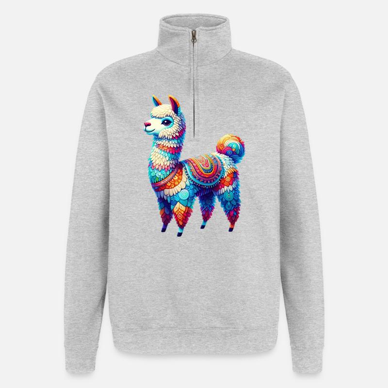 Alpaca - Quarter-Zip Sweatshirt - heather grey