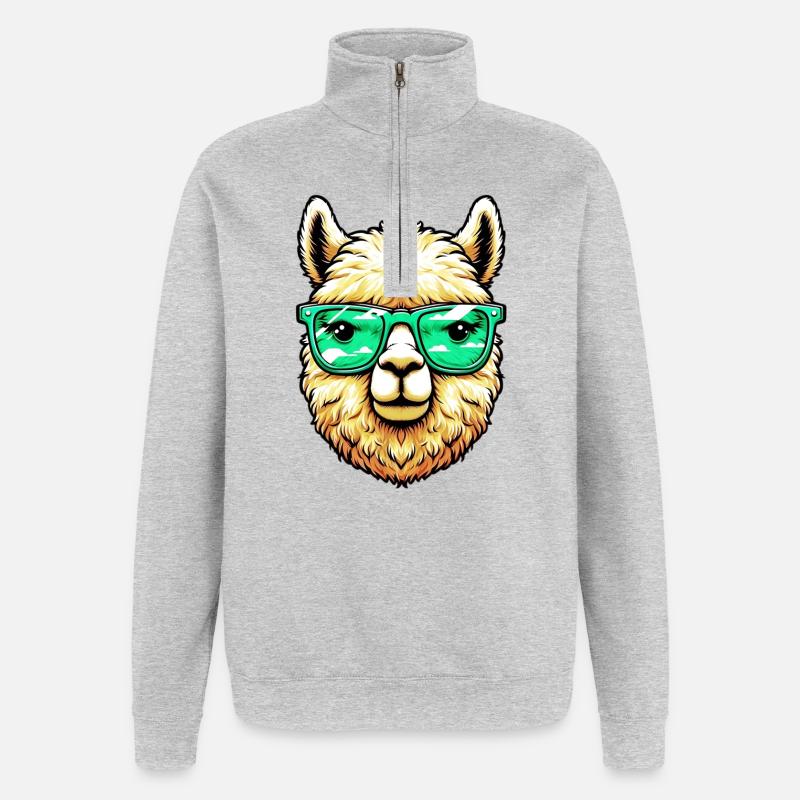 Alpaca - Quarter-Zip Sweatshirt - heather grey