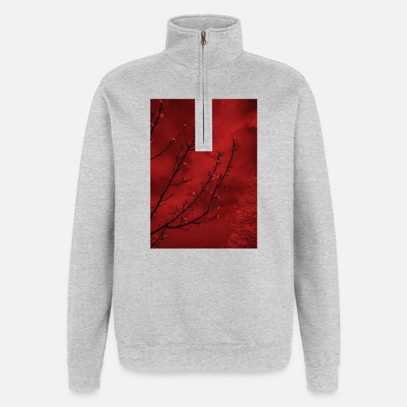 Verfallen - Quarter-Zip-Sweatshirt - Grau meliert