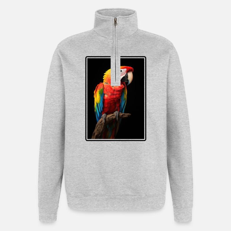 Macaw's Era - Quarter-Zip Sweatshirt - heather grey