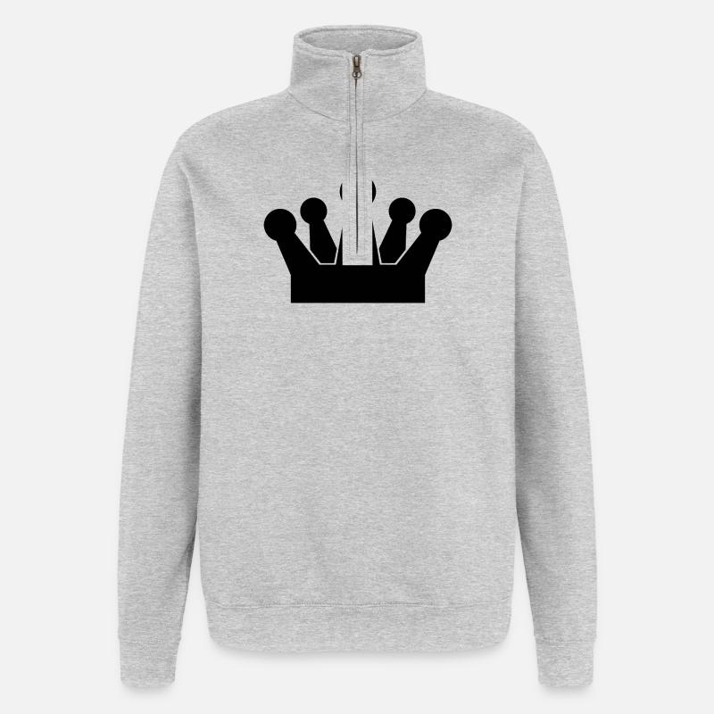Krone - Quarter-Zip-Sweatshirt - Grau meliert