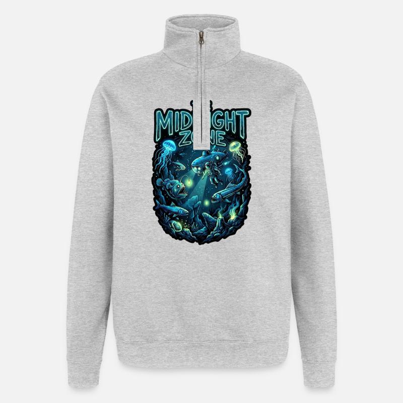 Midnight Zone - Quarter-Zip-Sweatshirt - Grau meliert