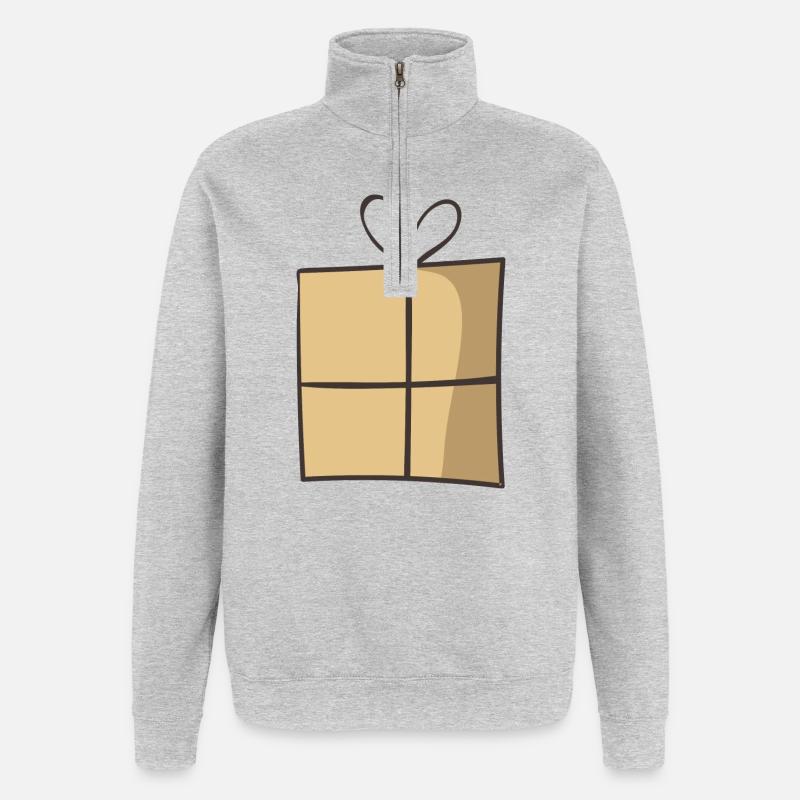 present 3 - Quarter-Zip-Sweatshirt - Grau meliert