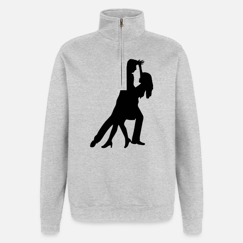 Danse - Sweat à zip 1/4 - gris chiné