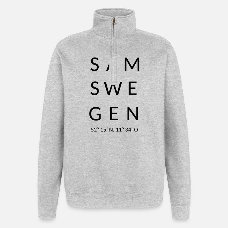 Samswegen black - Quarter-Zip Sweatshirt - heather grey