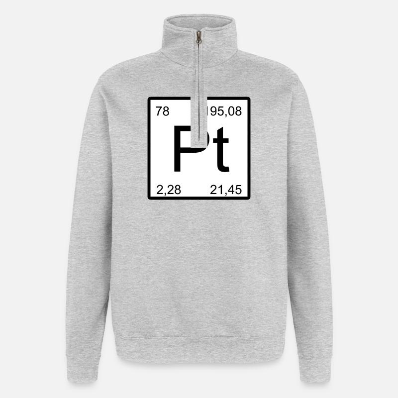 Platinum Pt Element Typog - Quarter-Zip Sweatshirt - heather grey