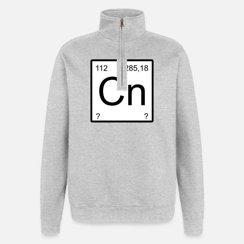 Copernicium Element Block Tee - Quarter-Zip Sweatshirt - heather grey