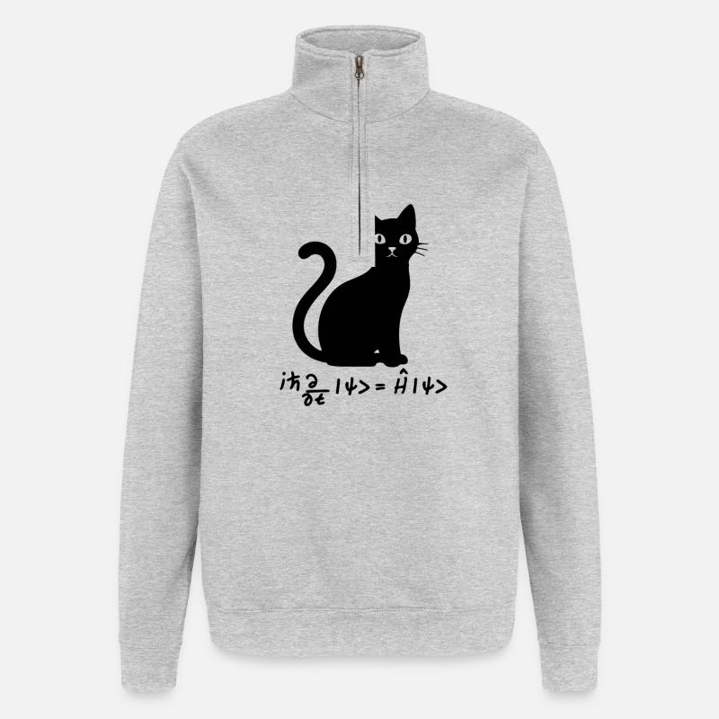 Équation de Schödinger - Sweat à zip 1/4 - gris chiné