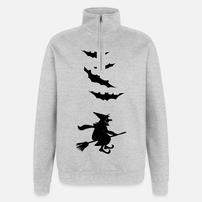 Witch - Quarter-Zip Sweatshirt - heather grey