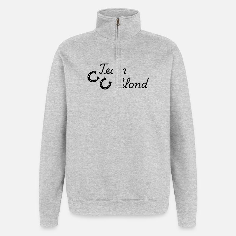 Team Blonde - Quarter-Zip-Sweatshirt - Grau meliert