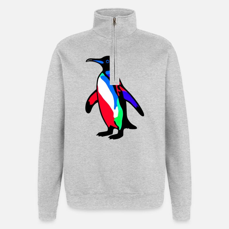 Penguin - Quarter-Zip Sweatshirt - heather grey
