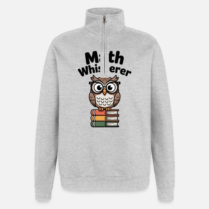 Mathe-Flüsterer - Quarter-Zip-Sweatshirt - Grau meliert