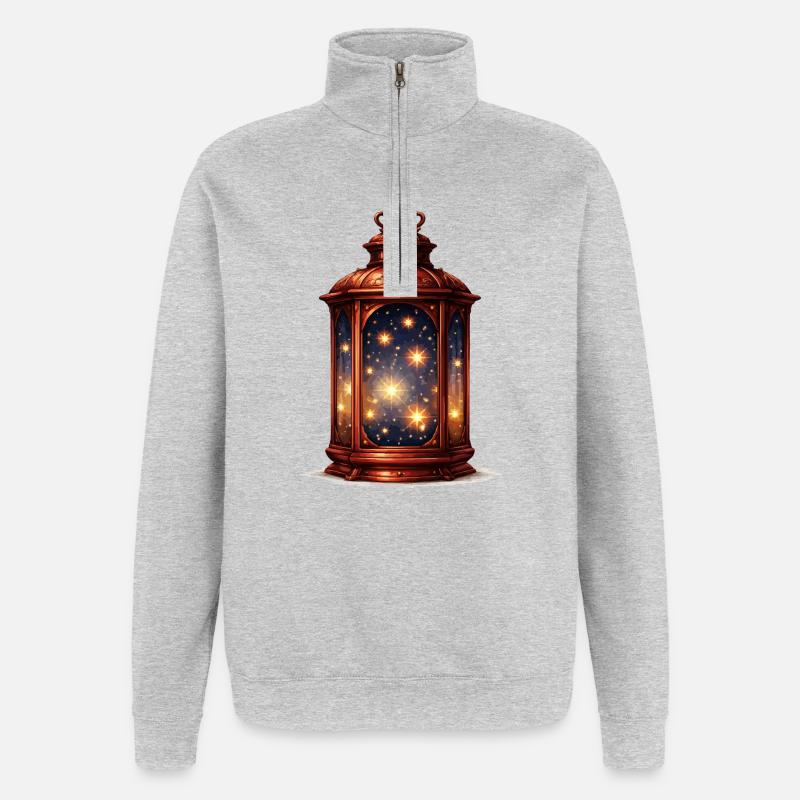 Star Lantern Night Magic - Quarter-Zip Sweatshirt - heather grey