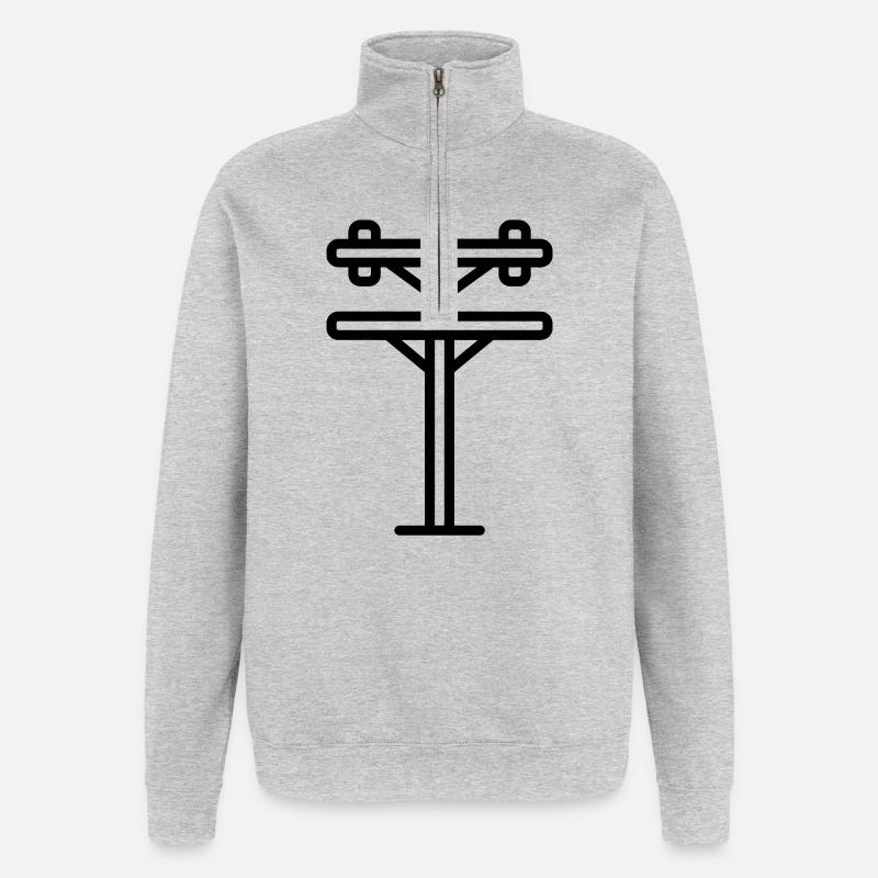 Strommast - Quarter-Zip-Sweatshirt - Grau meliert