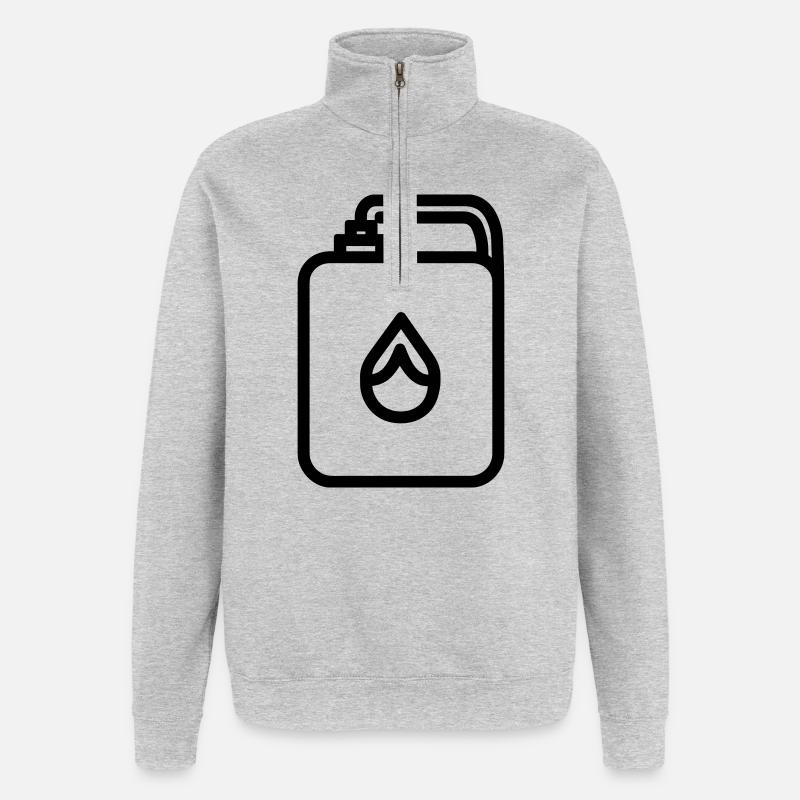 Gas can - Quarter-Zip Sweatshirt - heather grey