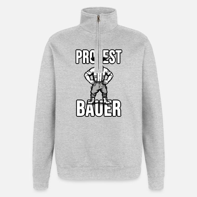 Protest Bauer - Quarter-Zip-Sweatshirt - Grau meliert