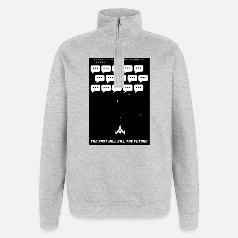 The past will kill the future - Quarter-Zip Sweatshirt - heather grey