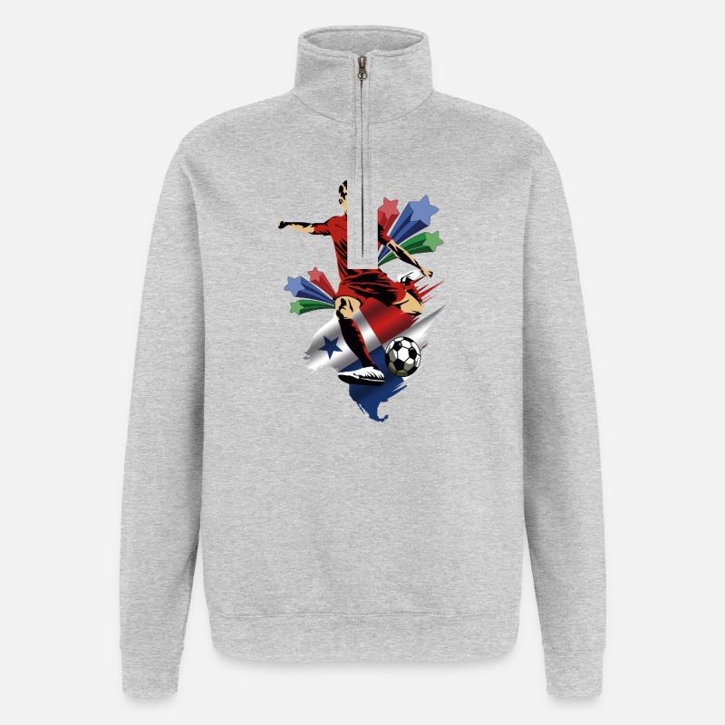 Panama - Panama - Flags - Quarter-Zip Sweatshirt - heather grey