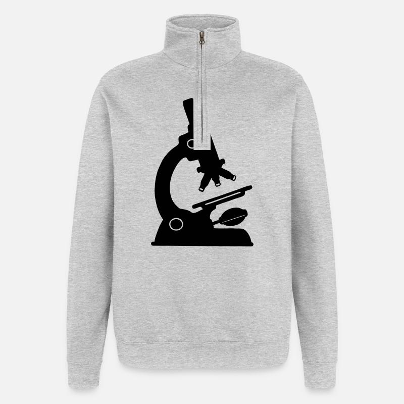 Laboratory microscope - Quarter-Zip Sweatshirt - heather grey