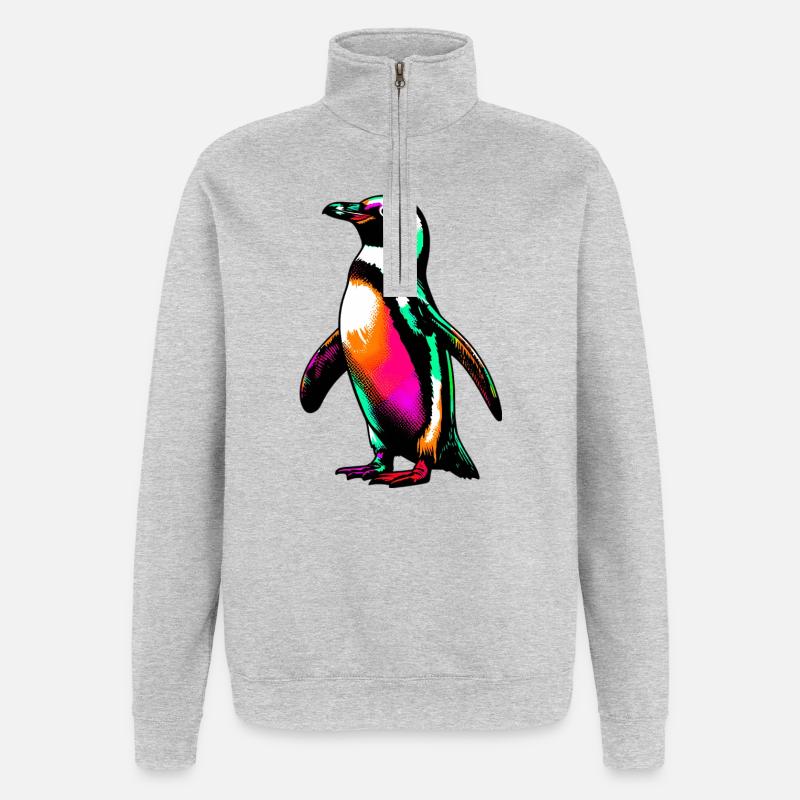 Penguin - Quarter-Zip Sweatshirt - heather grey