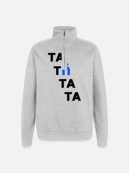 tatuetata - Quarter-Zip-Sweatshirt - Grau meliert