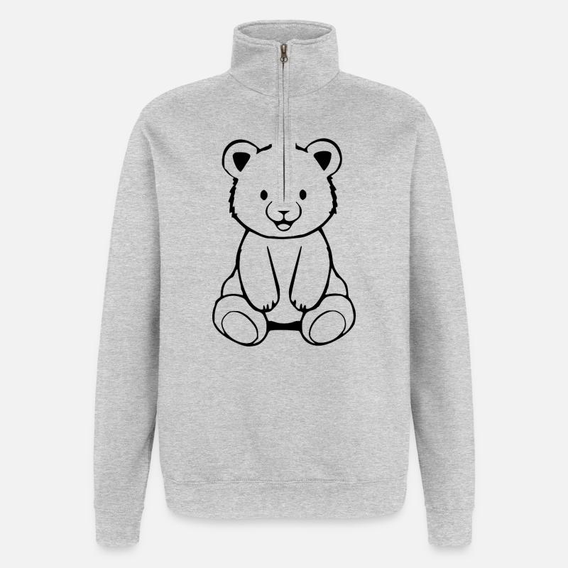 Bear Bear - Quarter-Zip Sweatshirt - heather grey