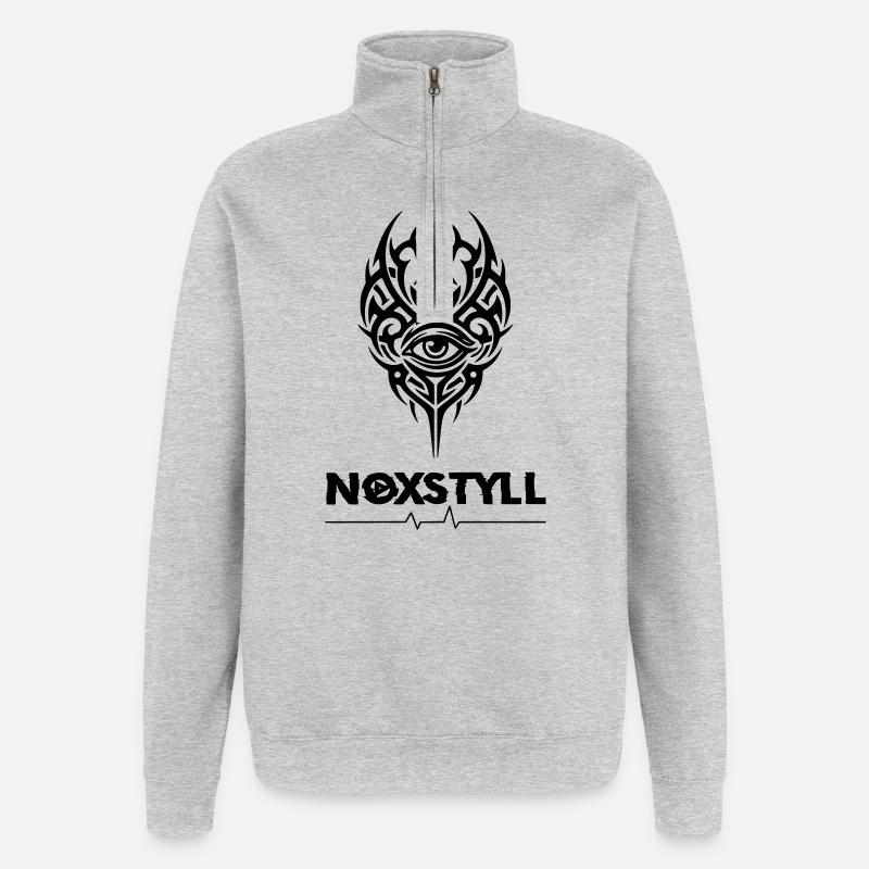 Noxstyll - Sweat à zip 1/4 - gris chiné