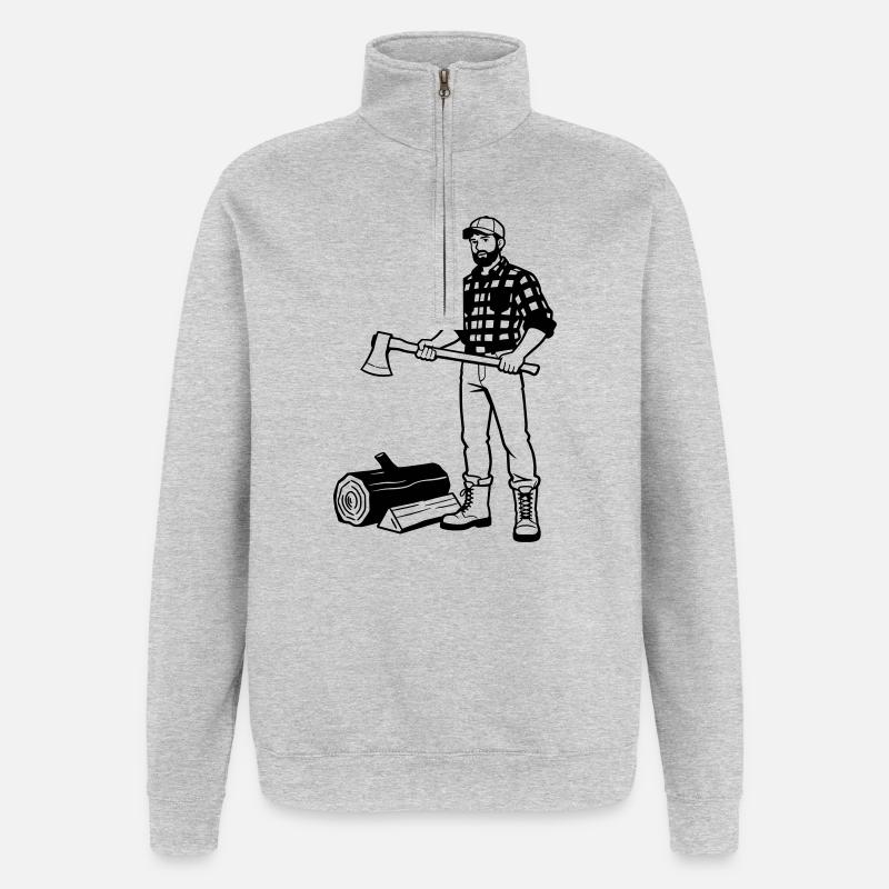 lumberjack - Quarter-Zip Sweatshirt - heather grey