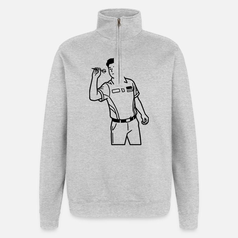 Darts - Quarter-Zip Sweatshirt - heather grey