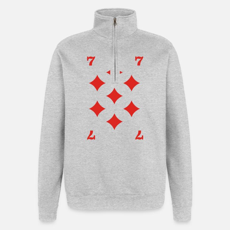 Karo Sieben - Quarter-Zip-Sweatshirt - Grau meliert
