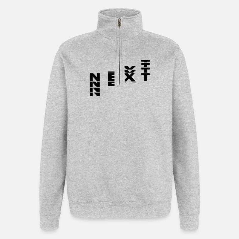 PROCHAIN - Sweat à zip 1/4 - gris chiné