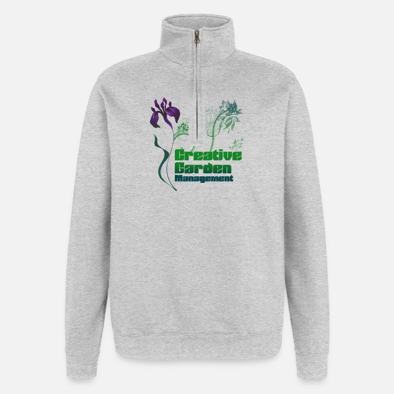 Gestion créative de jardin - Sweat à zip 1/4 - gris chiné